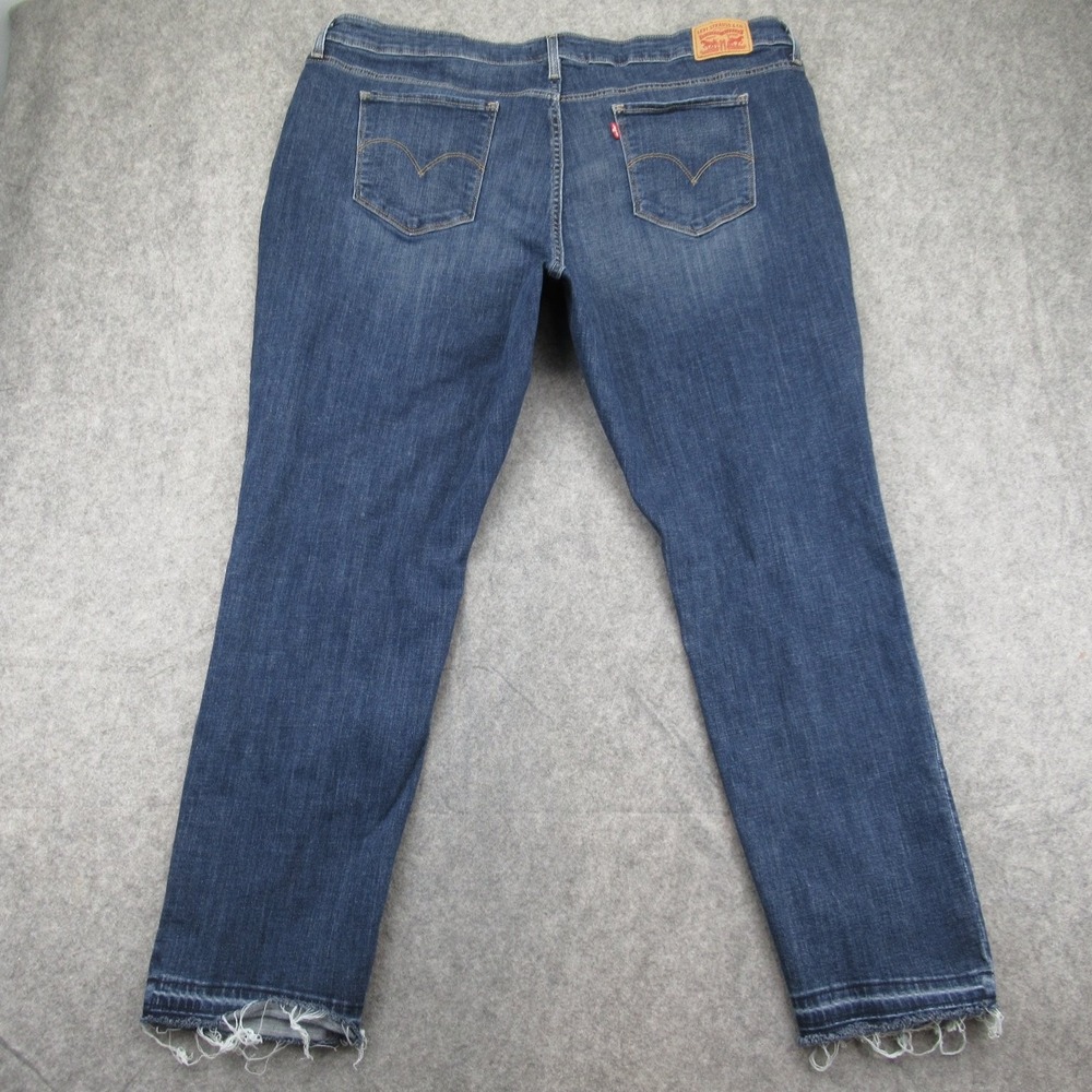 Levi's 711 Skinny Women's Jeans 26W Blue Distressed Stretch Denim - Picture 11 of 16